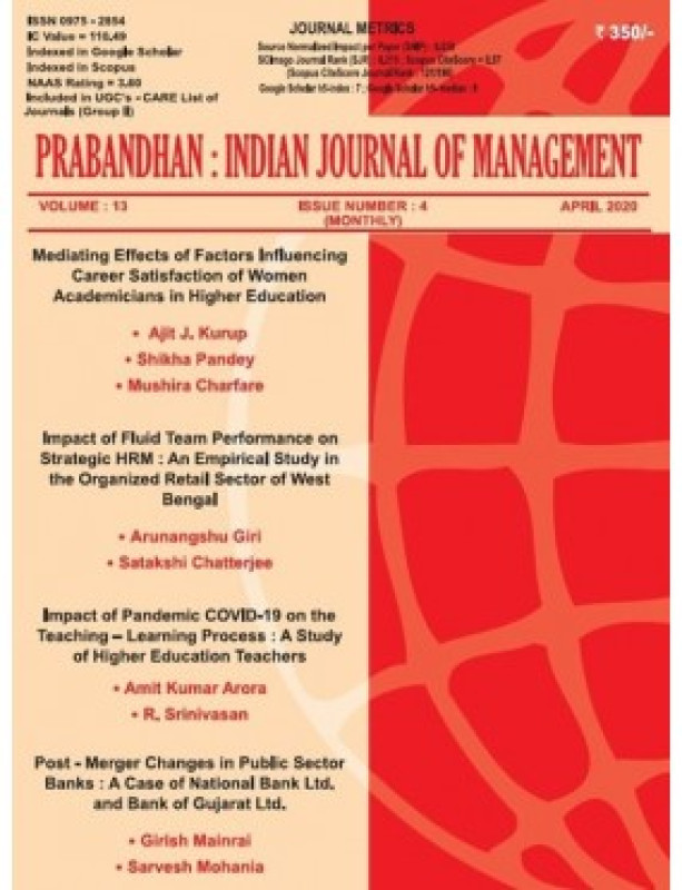 Prabandhan Indian Journal of Management