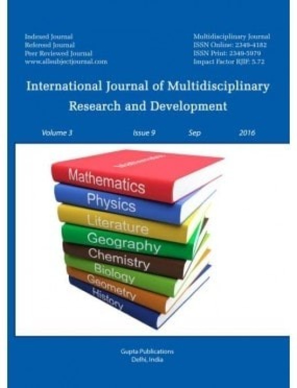 International Journal of Multidisciplinary Research and Development