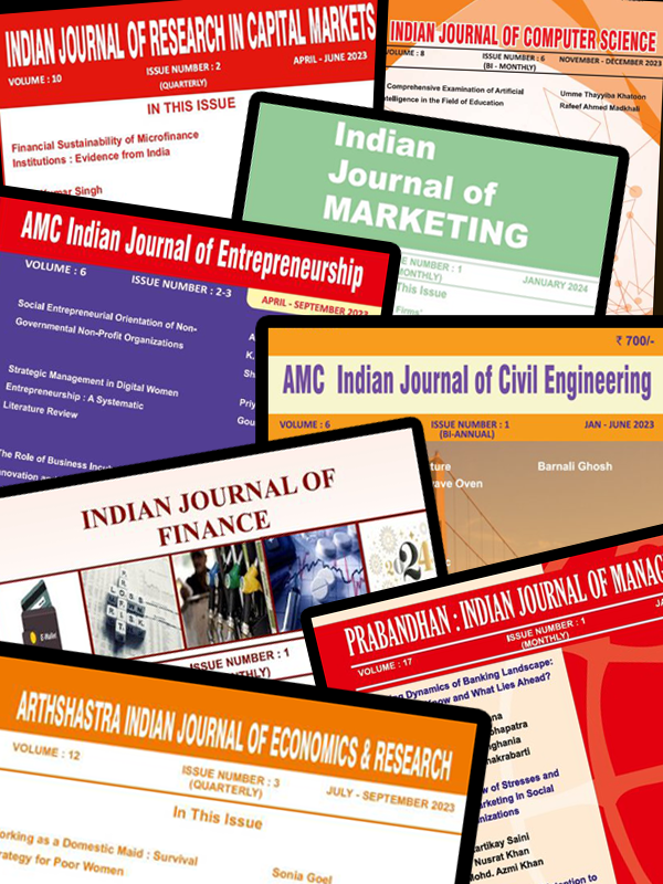 Indian Journal Of Marketing Finance Management Economics And Research Capital Markets Entrepreneurship Civil Engineering And Computer Science Combo