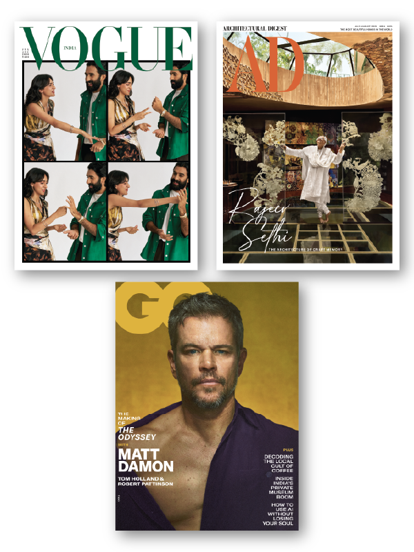 Vogue + GQ + Architectural Digest Magazines Combo