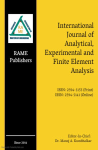 International Journal of Analytical Experimental and Finite Element Analysis