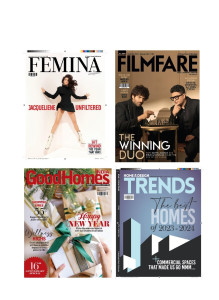 Femina + Filmfare + Good Homes India + Home & Design Trends Magazine Combo