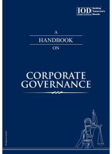 A Handbook on CORPORATE GOVERNANCE