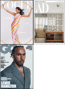 Vogue + GQ + Architectural Digest Magazines Combo